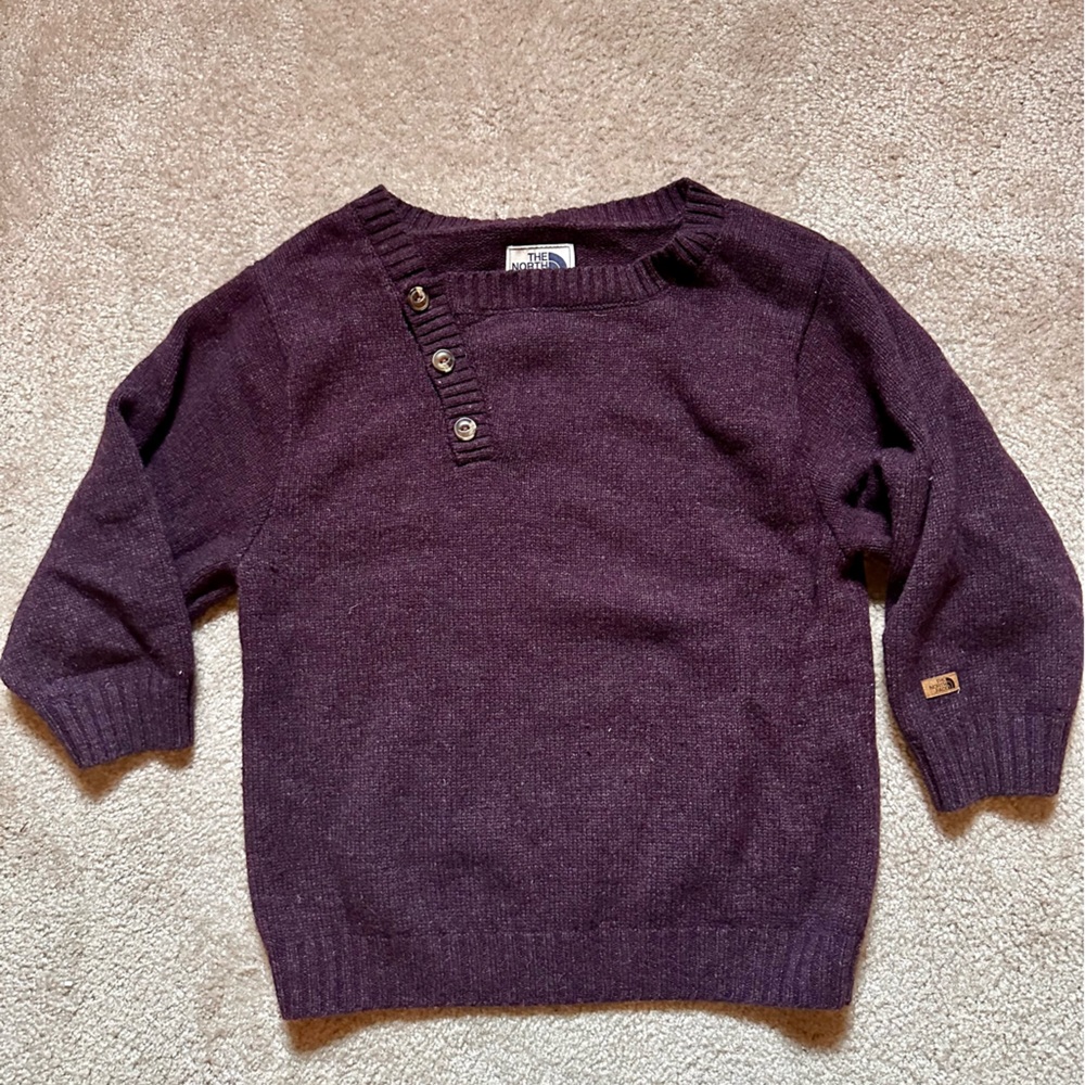 North Face 3/4 wool sweater